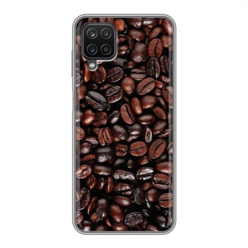 Дизайнерский силиконовый чехол для Samsung Galaxy A12 кофе текстуры