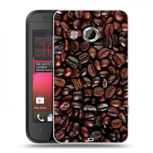 Дизайнерский пластиковый чехол для HTC Desire 200 кофе текстуры