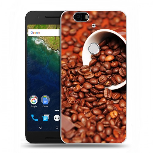 Дизайнерский силиконовый чехол для Google Huawei Nexus 6P кофе текстуры