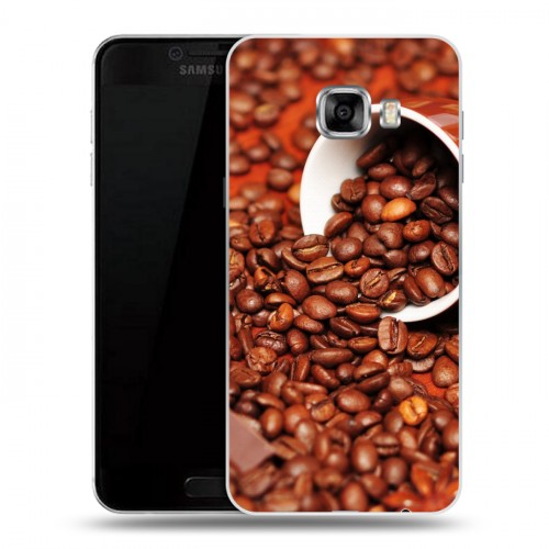 Дизайнерский пластиковый чехол для Samsung Galaxy C5 кофе текстуры