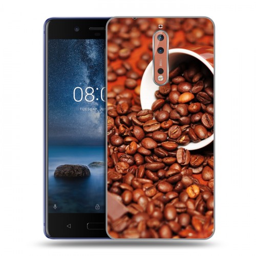 Дизайнерский пластиковый чехол для Nokia 8 кофе текстуры