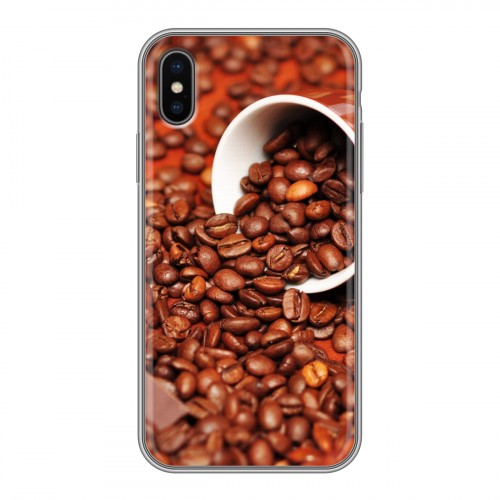 Дизайнерский силиконовый чехол для Iphone x10 кофе текстуры