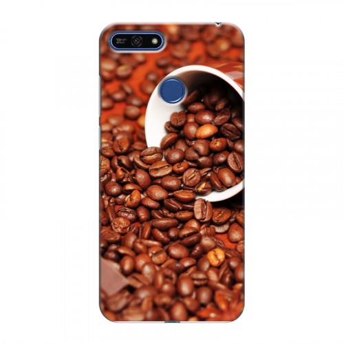 Дизайнерский силиконовый чехол для Huawei Honor 7A Pro кофе текстуры