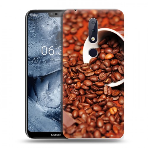 Дизайнерский пластиковый чехол для Nokia 6.1 Plus кофе текстуры