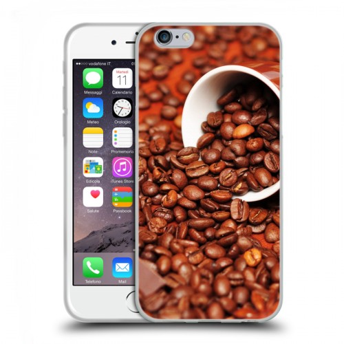 Дизайнерский пластиковый чехол для Iphone 6/6s кофе текстуры