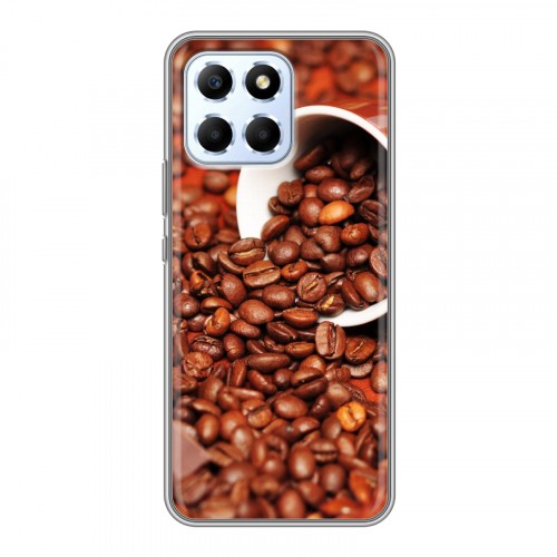 Дизайнерский силиконовый с усиленными углами чехол для Huawei Honor X6 кофе текстуры