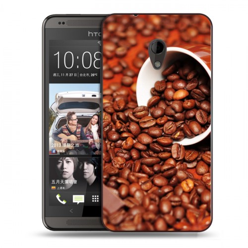Дизайнерский пластиковый чехол для HTC Desire 700 кофе текстуры