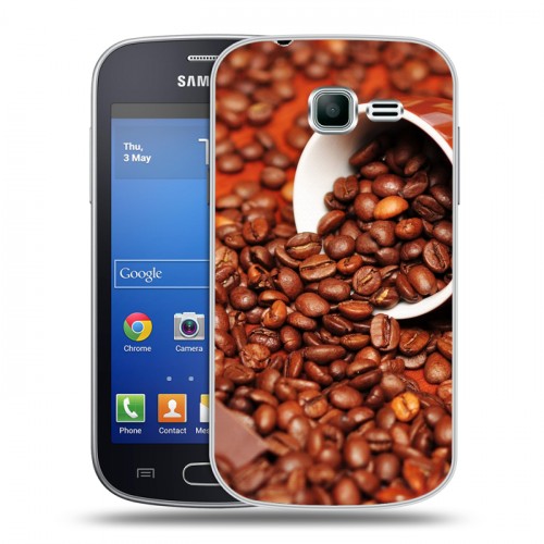 Дизайнерский пластиковый чехол для Samsung Galaxy Trend Lite кофе текстуры