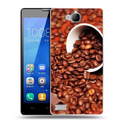 Дизайнерский пластиковый чехол для Huawei Honor 3c кофе текстуры