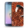 Дизайнерский пластиковый чехол для Samsung Galaxy S6 Edge кофе текстуры
