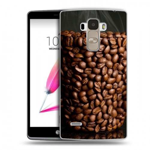 Дизайнерский пластиковый чехол для LG G4 Stylus кофе текстуры