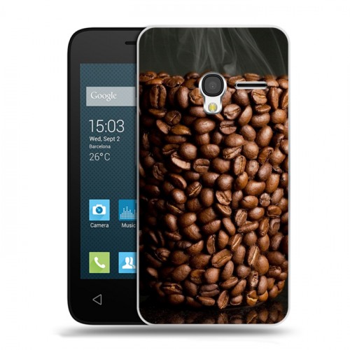 Дизайнерский пластиковый чехол для Alcatel One Touch Pixi 3 (4.5) кофе текстуры