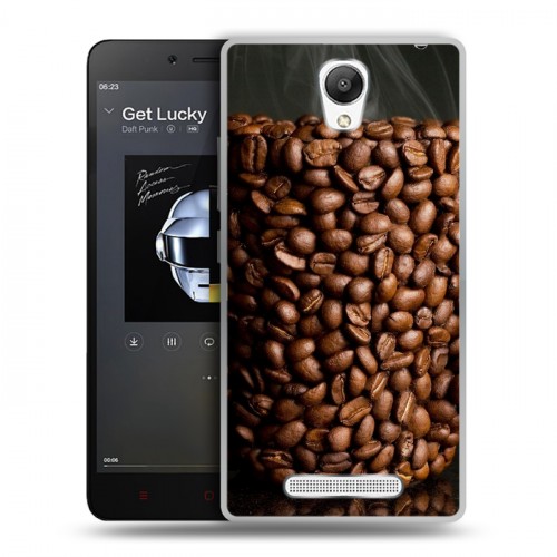 Дизайнерский пластиковый чехол для Xiaomi RedMi Note 2 кофе текстуры