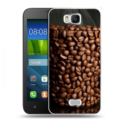 Дизайнерский пластиковый чехол для Huawei Y5c кофе текстуры