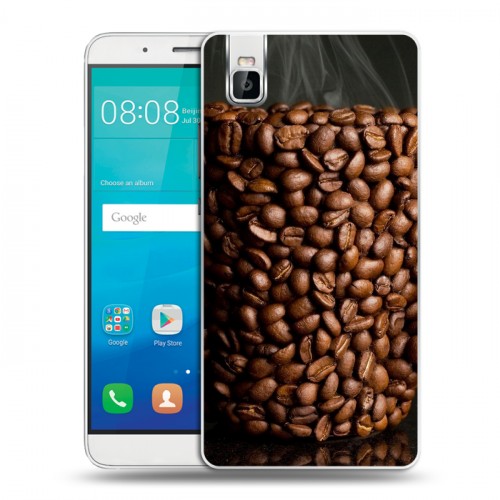 Дизайнерский пластиковый чехол для Huawei ShotX кофе текстуры