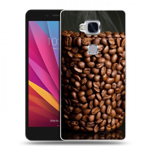 Дизайнерский силиконовый чехол для Huawei Honor 5X кофе текстуры