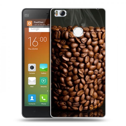 Дизайнерский пластиковый чехол для Xiaomi Mi4S кофе текстуры