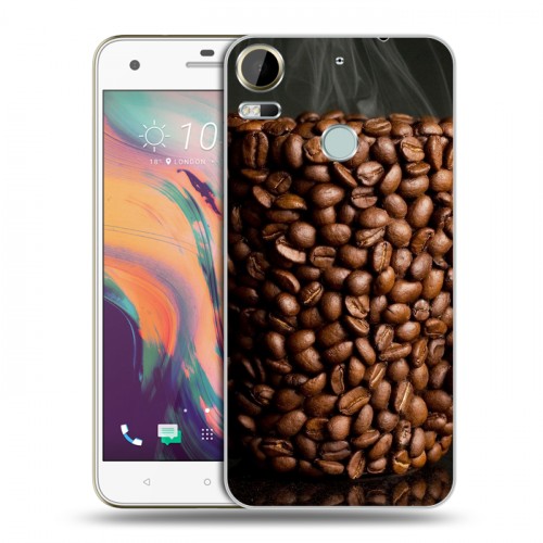 Дизайнерский силиконовый чехол для HTC Desire 10 Pro кофе текстуры