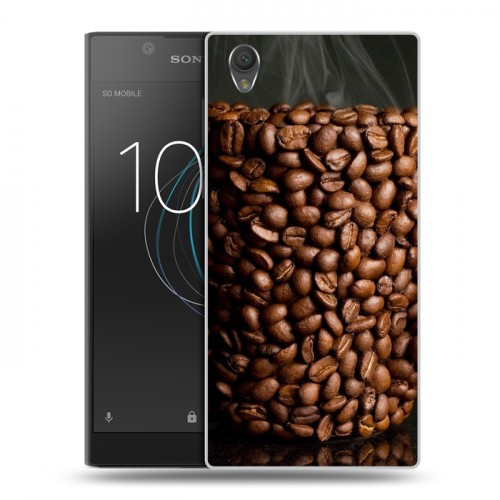 Дизайнерский пластиковый чехол для Sony Xperia L1 кофе текстуры