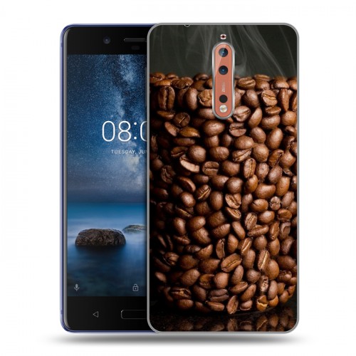 Дизайнерский пластиковый чехол для Nokia 8 кофе текстуры