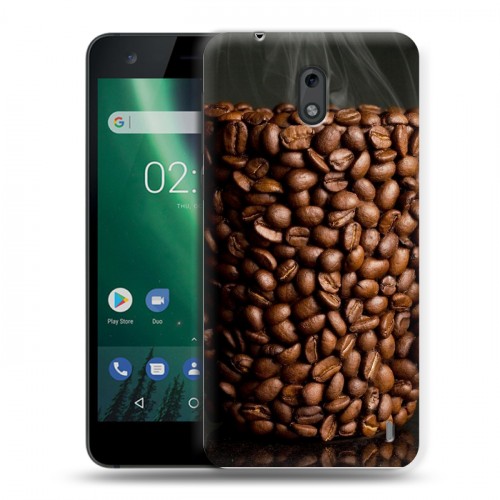 Дизайнерский пластиковый чехол для Nokia 2 кофе текстуры