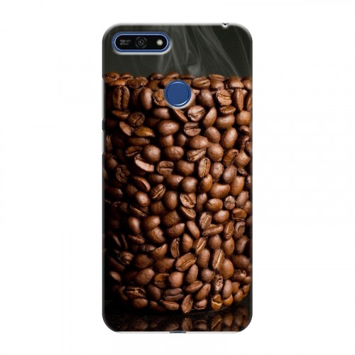 Дизайнерский силиконовый чехол для Huawei Honor 7A Pro кофе текстуры