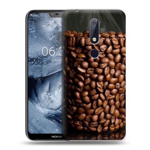 Дизайнерский силиконовый чехол для Nokia 6.1 Plus кофе текстуры