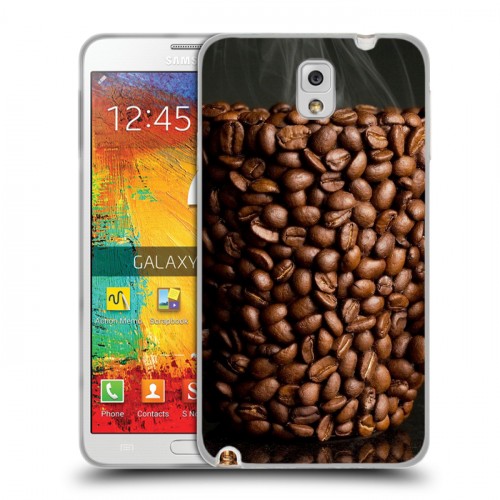 Дизайнерский пластиковый чехол для Samsung Galaxy Note 3 кофе текстуры