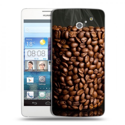 Дизайнерский пластиковый чехол для Huawei Ascend D2 кофе текстуры