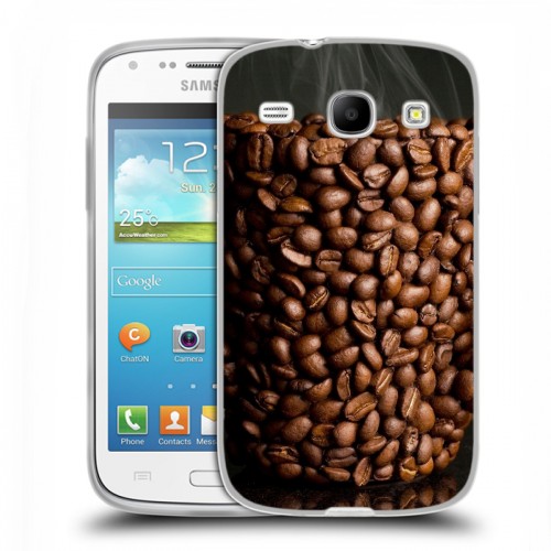 Дизайнерский пластиковый чехол для Samsung Galaxy Core кофе текстуры