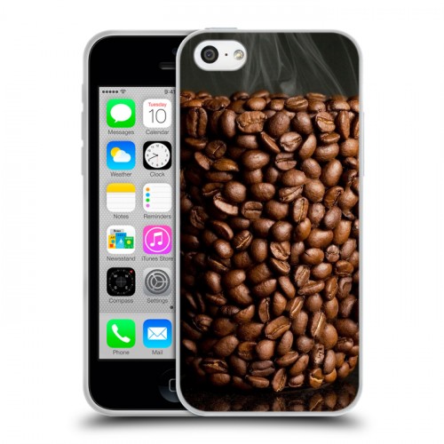 Дизайнерский пластиковый чехол для Iphone 5c кофе текстуры