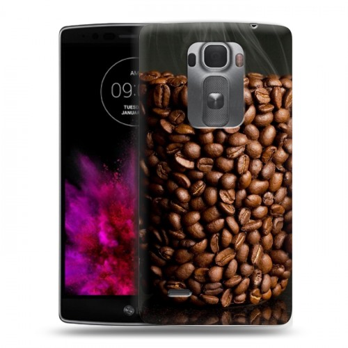 Дизайнерский пластиковый чехол для LG G Flex 2 кофе текстуры