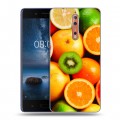 Дизайнерский пластиковый чехол для Nokia 8 Фрукты текстуры