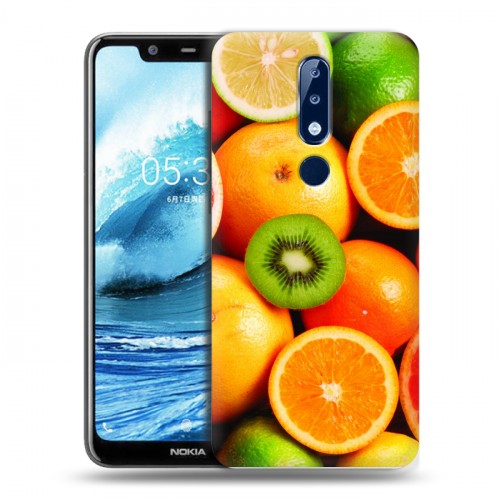 Дизайнерский силиконовый чехол для Nokia 5.1 Plus Фрукты текстуры