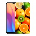 Дизайнерский силиконовый с усиленными углами чехол для Xiaomi RedMi 8A Фрукты текстуры