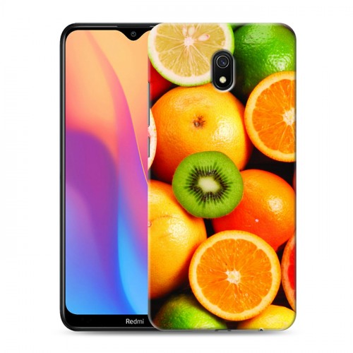 Дизайнерский силиконовый с усиленными углами чехол для Xiaomi RedMi 8A Фрукты текстуры