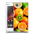 Дизайнерский пластиковый чехол для Sony Xperia L Фрукты текстуры