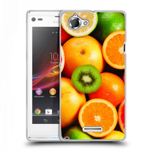 Дизайнерский пластиковый чехол для Sony Xperia L Фрукты текстуры