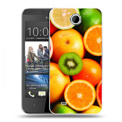 Дизайнерский пластиковый чехол для HTC Desire 300 Фрукты текстуры