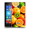 Дизайнерский пластиковый чехол для Microsoft Lumia 435 Фрукты текстуры