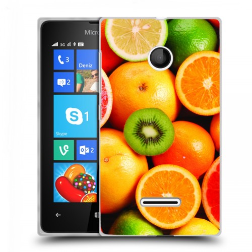 Дизайнерский пластиковый чехол для Microsoft Lumia 435 Фрукты текстуры