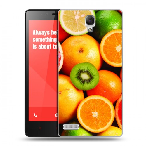 Дизайнерский силиконовый чехол для Xiaomi RedMi Note Фрукты текстуры