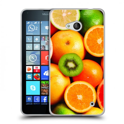Дизайнерский пластиковый чехол для Microsoft Lumia 640 Фрукты текстуры