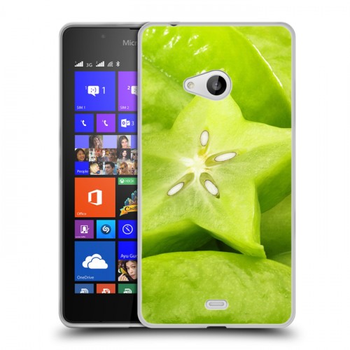 Дизайнерский пластиковый чехол для Microsoft Lumia 540 Фрукты текстуры