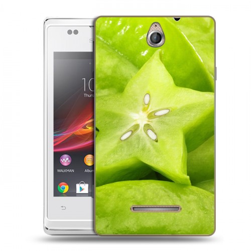 Дизайнерский пластиковый чехол для Sony Xperia E Фрукты текстуры