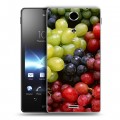 Дизайнерский пластиковый чехол для Sony Xperia TX Фрукты текстуры