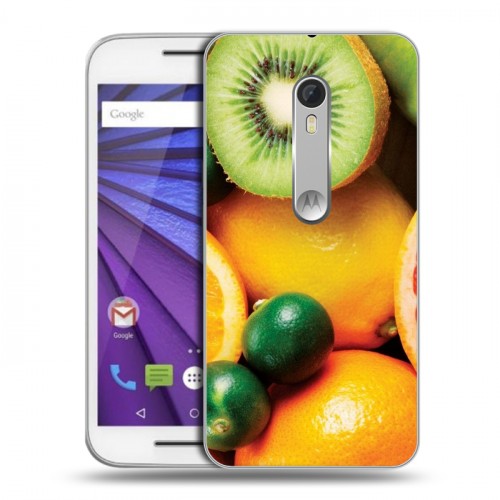 Дизайнерский пластиковый чехол для Lenovo Moto G Фрукты текстуры