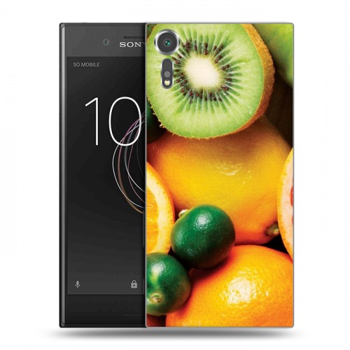 Дизайнерский пластиковый чехол для Sony Xperia XZs Фрукты текстуры