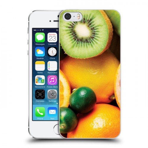 Дизайнерский пластиковый чехол для Iphone 5s Фрукты текстуры