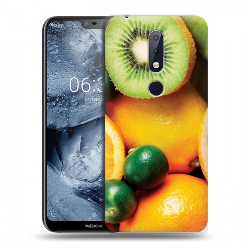 Дизайнерский силиконовый чехол для Nokia 6.1 Plus Фрукты текстуры